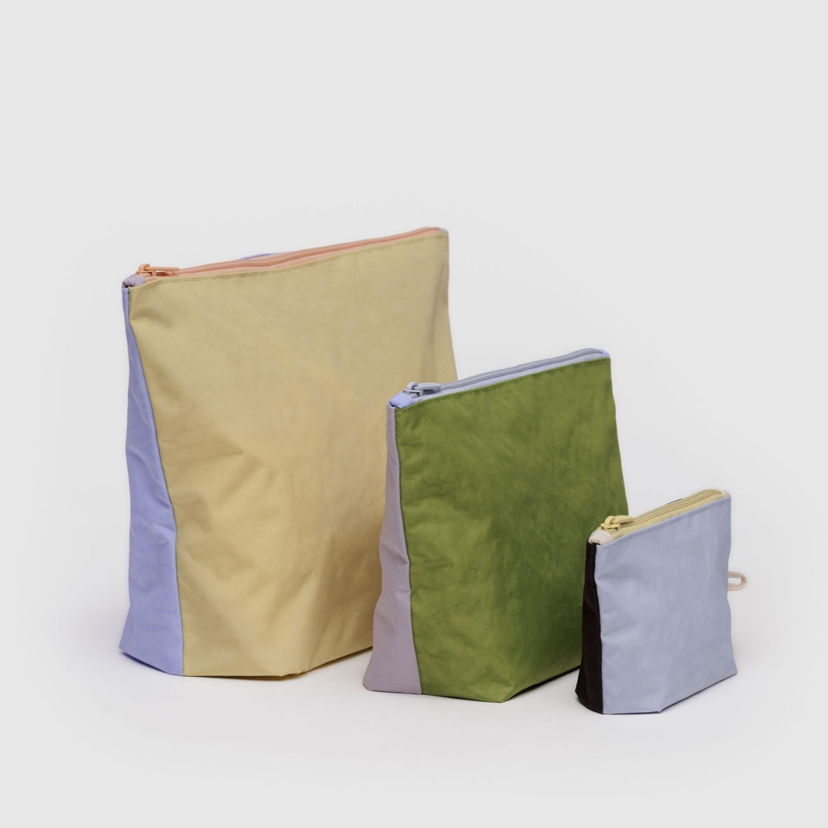 Baggu Go Pouch Set in Pastels Colorblock