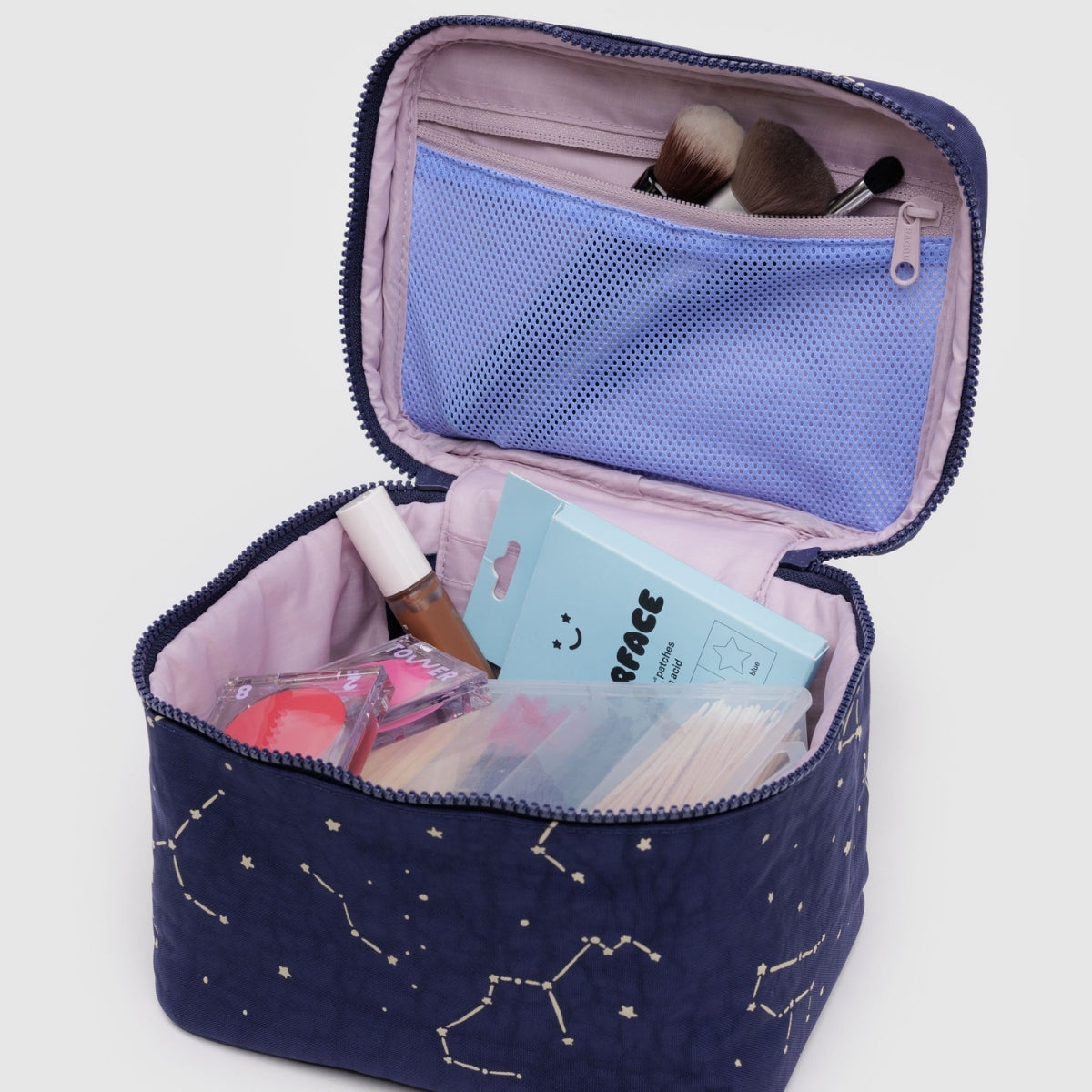 Baggu Large Cosmetic Case in Constellation Midnight