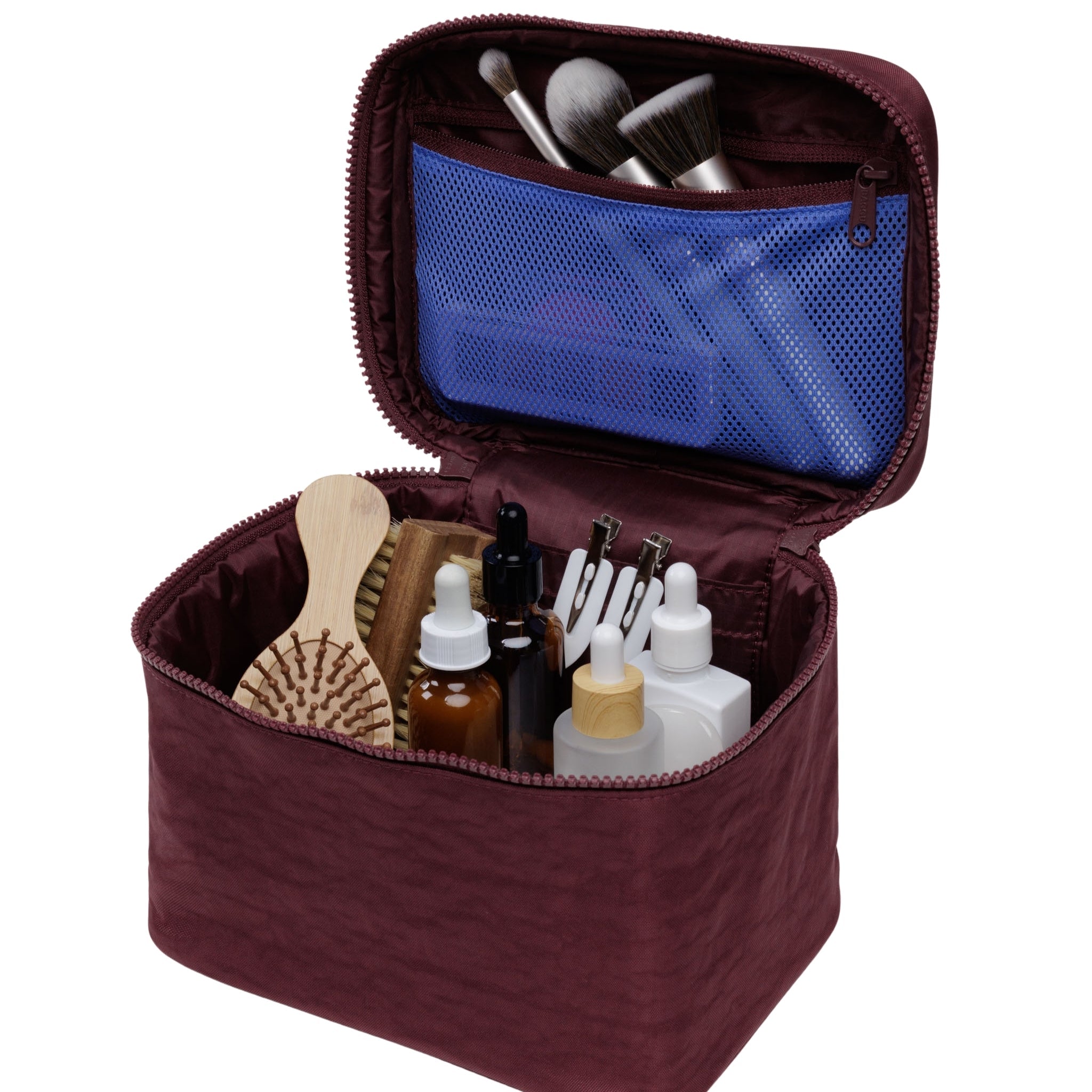 Baggu Large Cosmetic Case in Mahogany