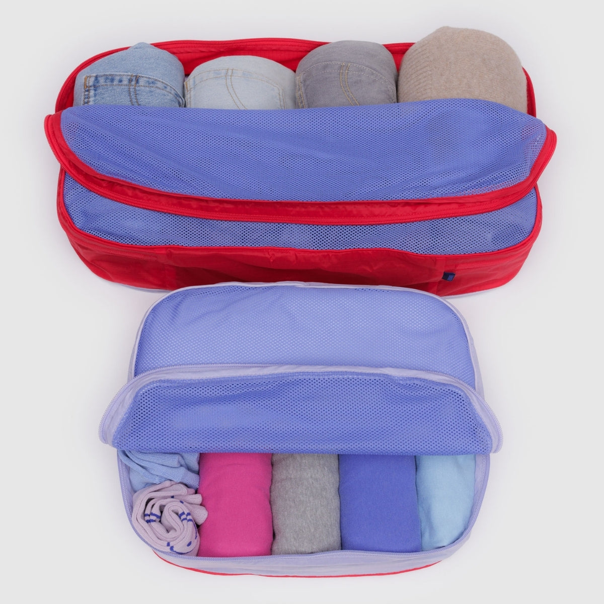 Baggu Large Packing Cube Set in Mesh Berry Mix