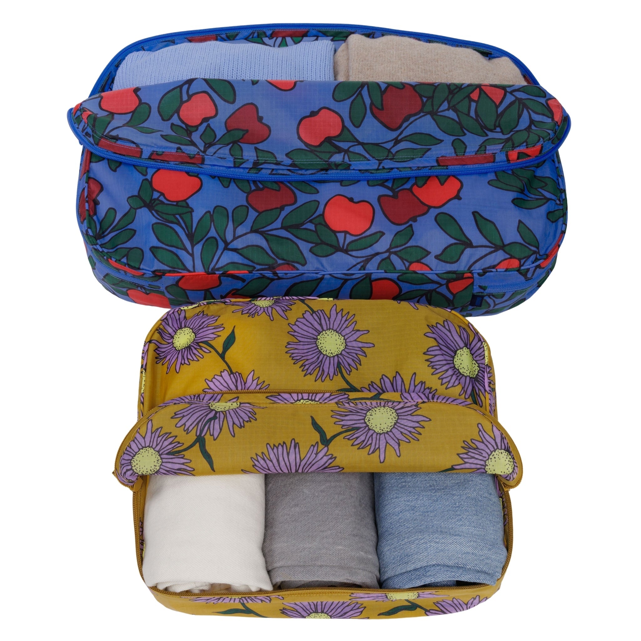 Baggu Large Packing Cube Set in Night Orchard