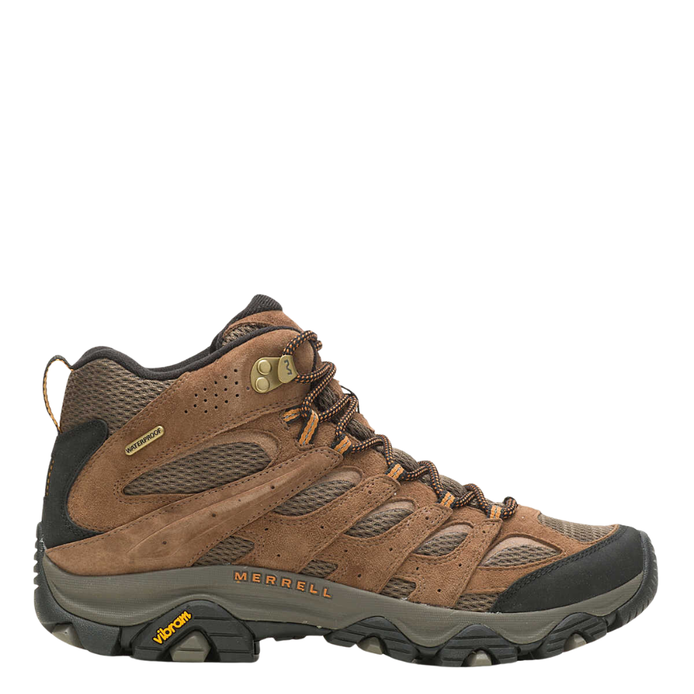 Merrell Men s Moab 3 Mid Waterproof in Earth getoutsideshoes Getoutside Shoes