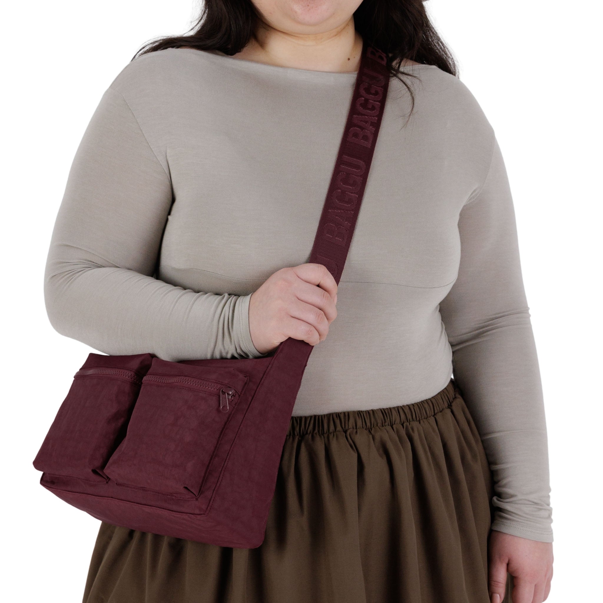 Baggu Medium Cargo Crossbody in Mahogany