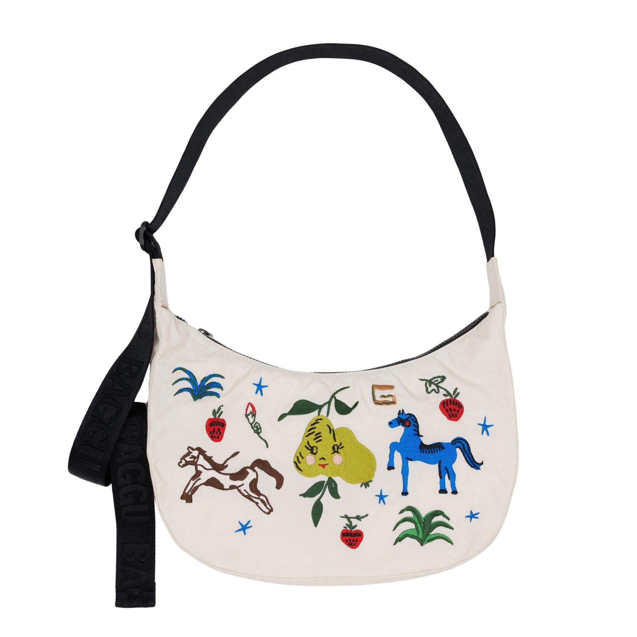 Baggu Medium Nylon Crescent Bag in Painted Prairie