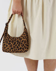 Baggu Mini Nylon Shoulder Bag in Leopard