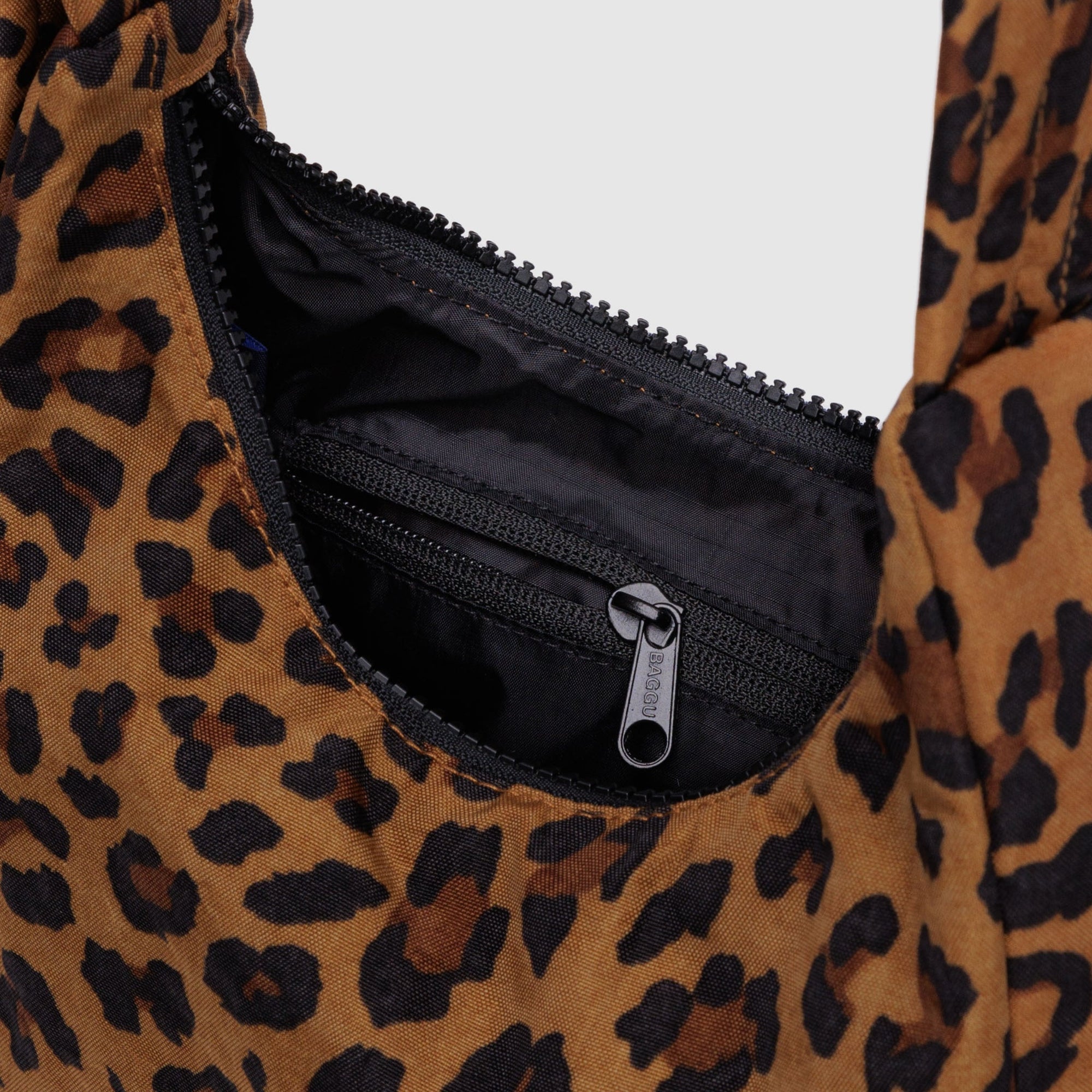 Baggu Mini Nylon Shoulder Bag in Leopard