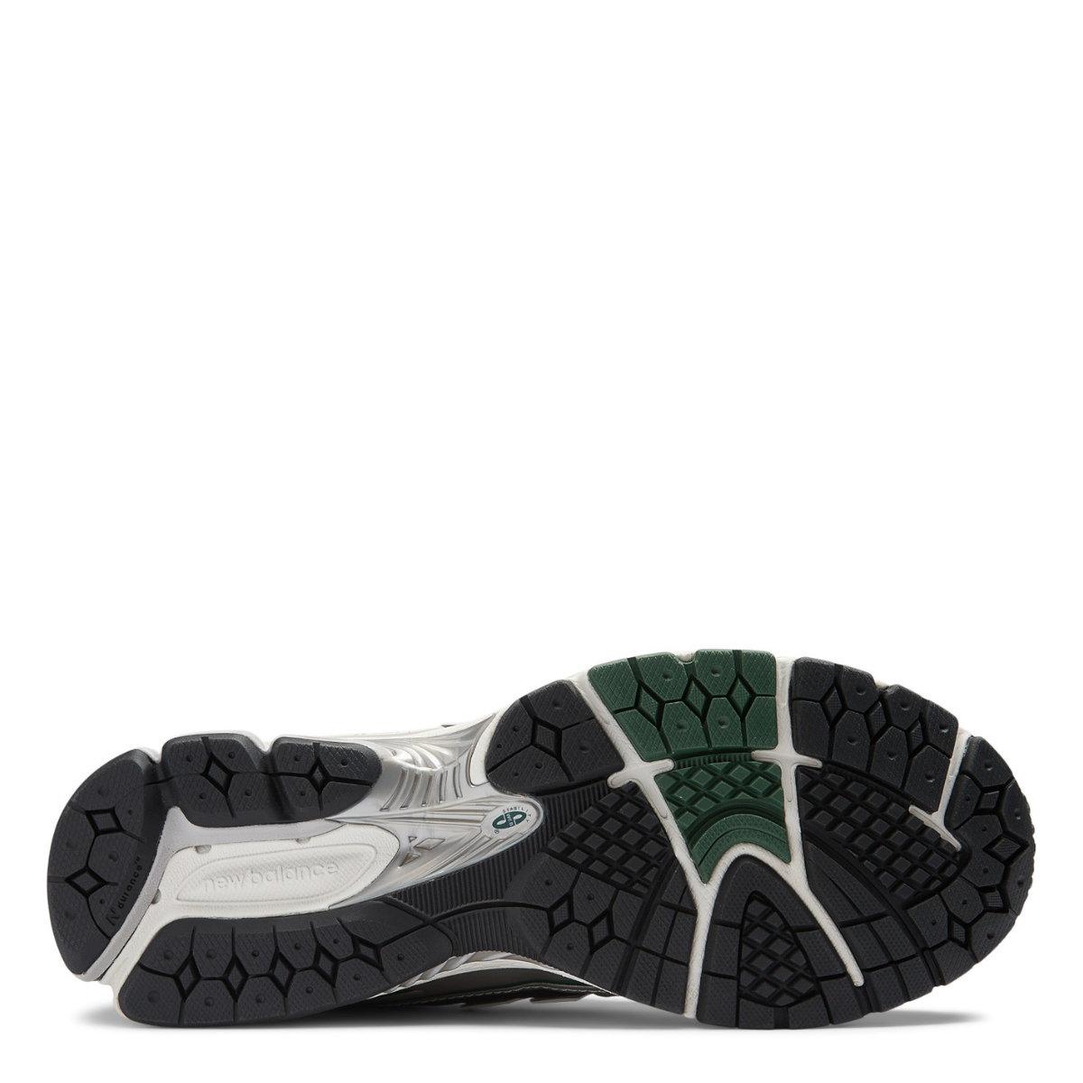 New Balance Women's 1906R in Silver Metallic with Green and Sea Salt
