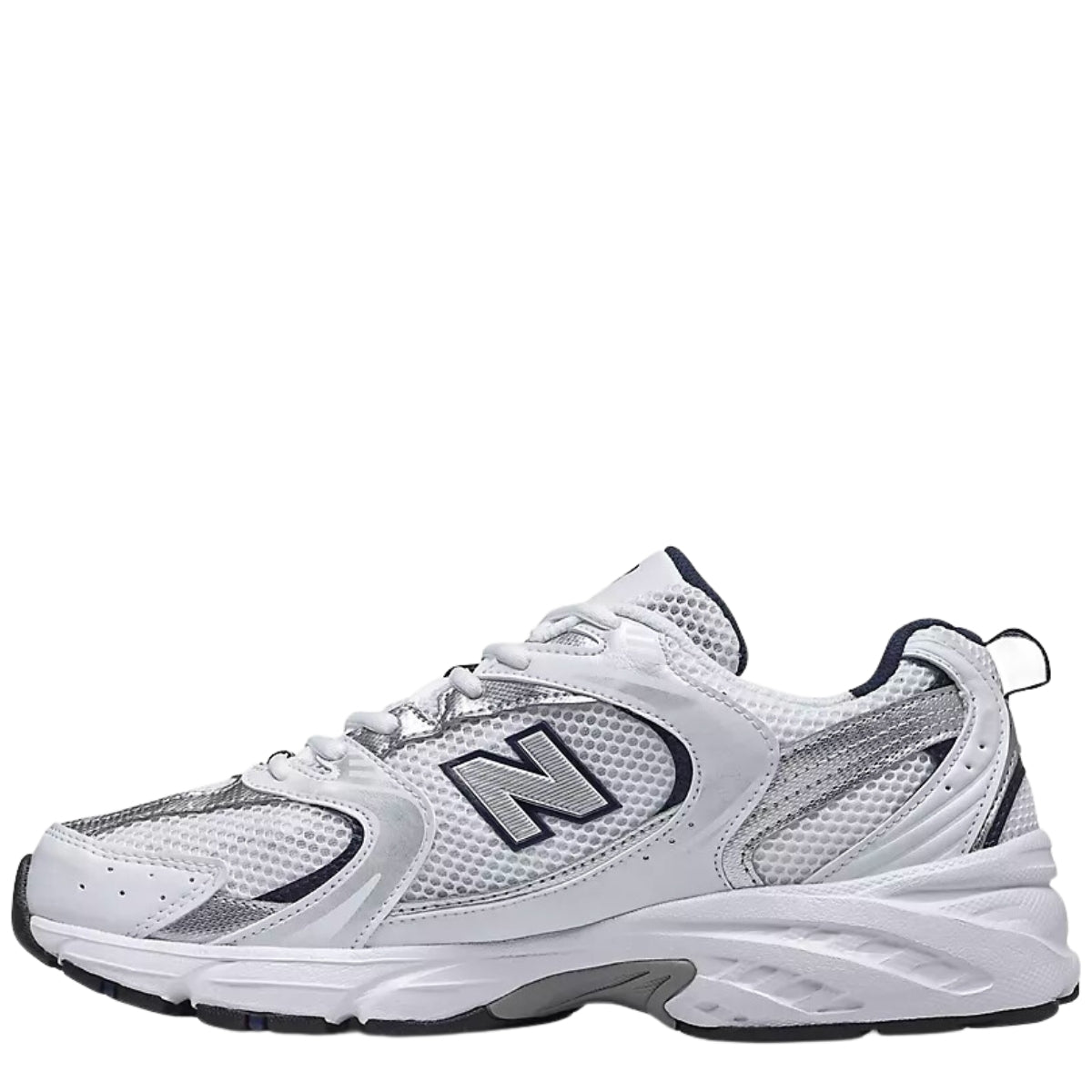 New Balance 530 in White with Natural Indigo