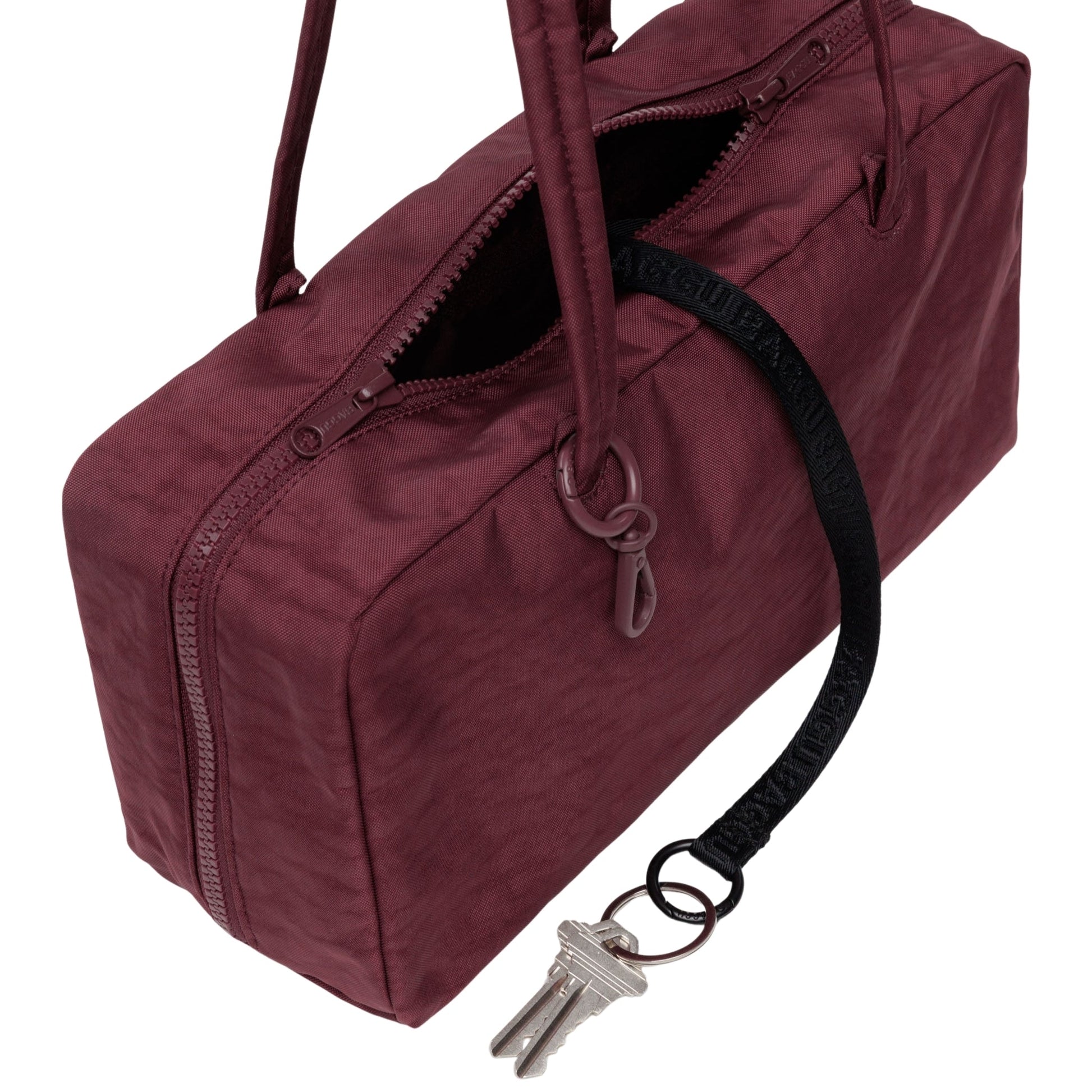 Baggu Nylon Bowler Bag in Mahogany