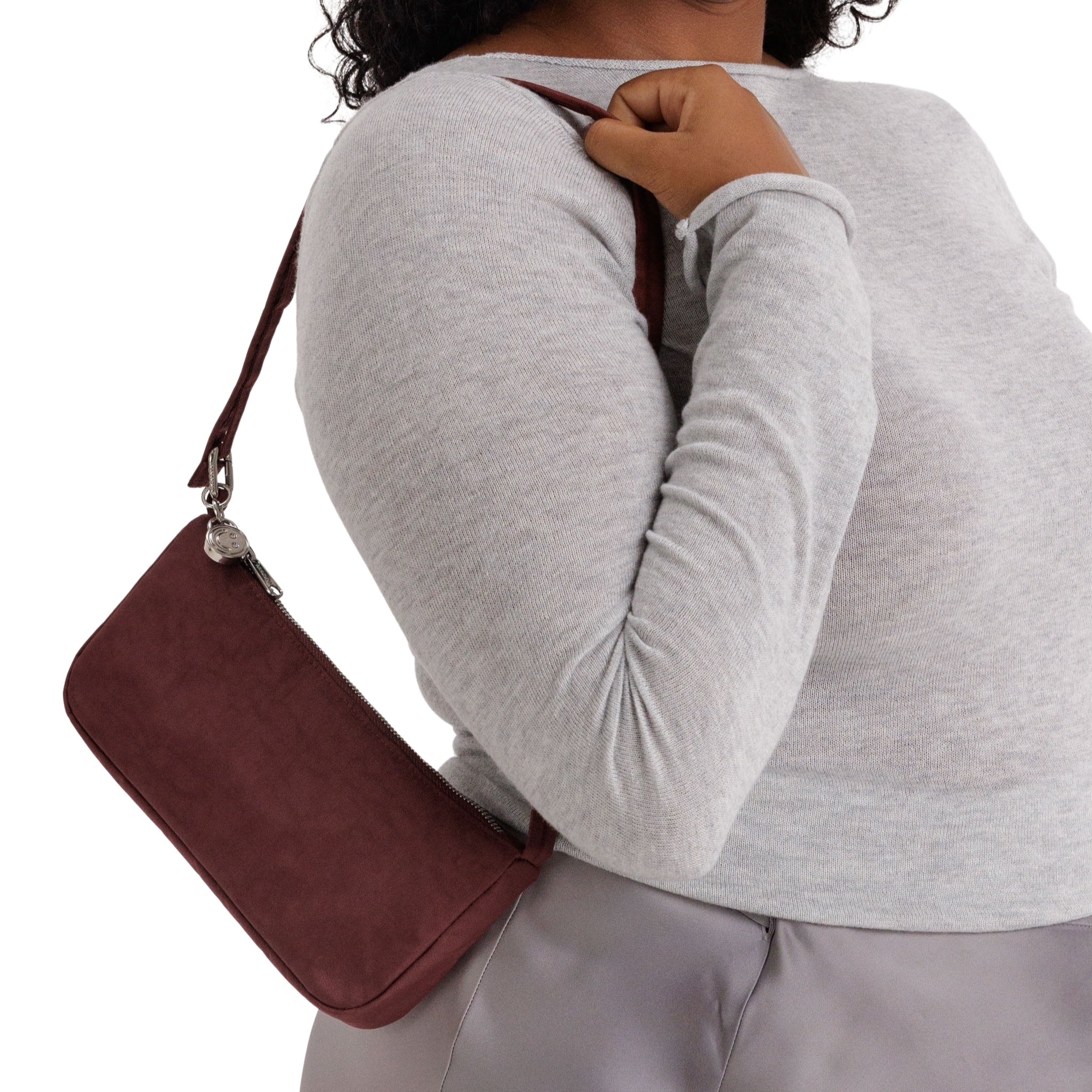 Baggu Nylon Pochette in Mahogany