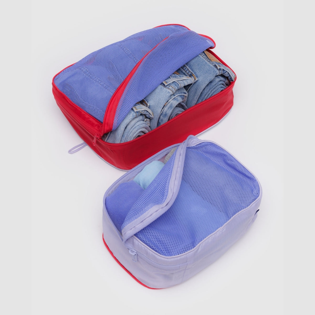 Baggu Packing Cube Set in Mesh Berry Mix