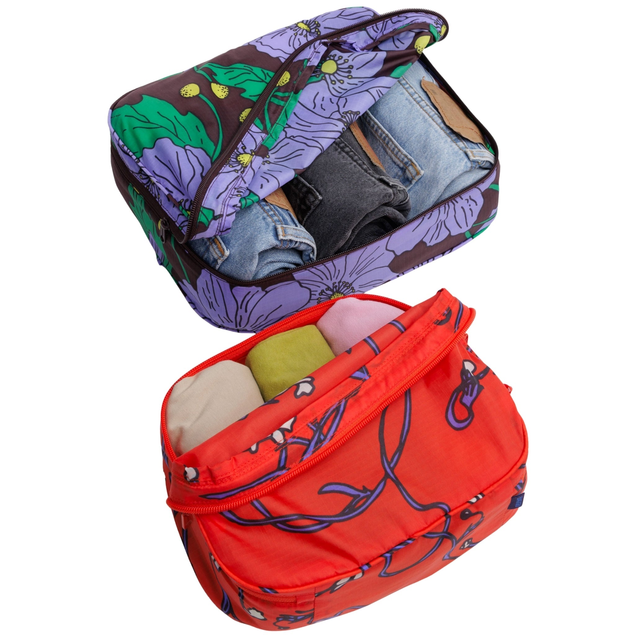 Baggu Packing Cube Set in Poppy Mix