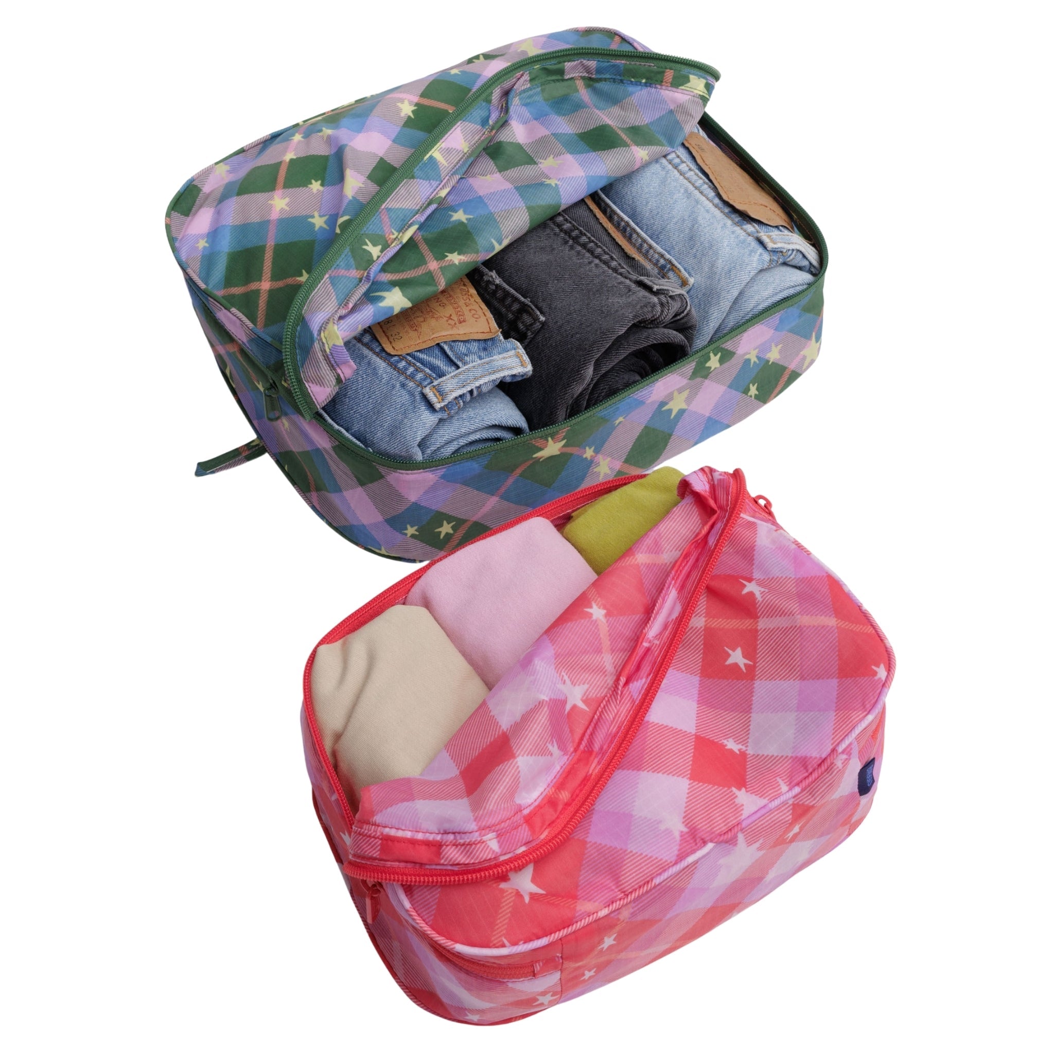 Baggu Packing Cube Set in Star Plaid