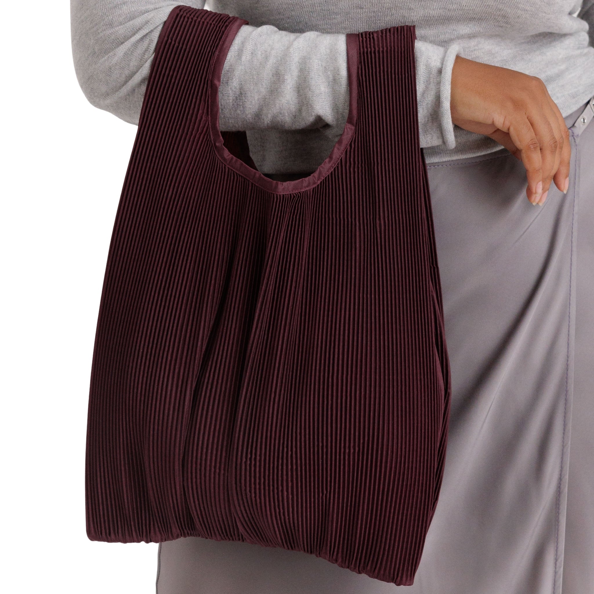 Baggu Pleated Baggu in Mahogany