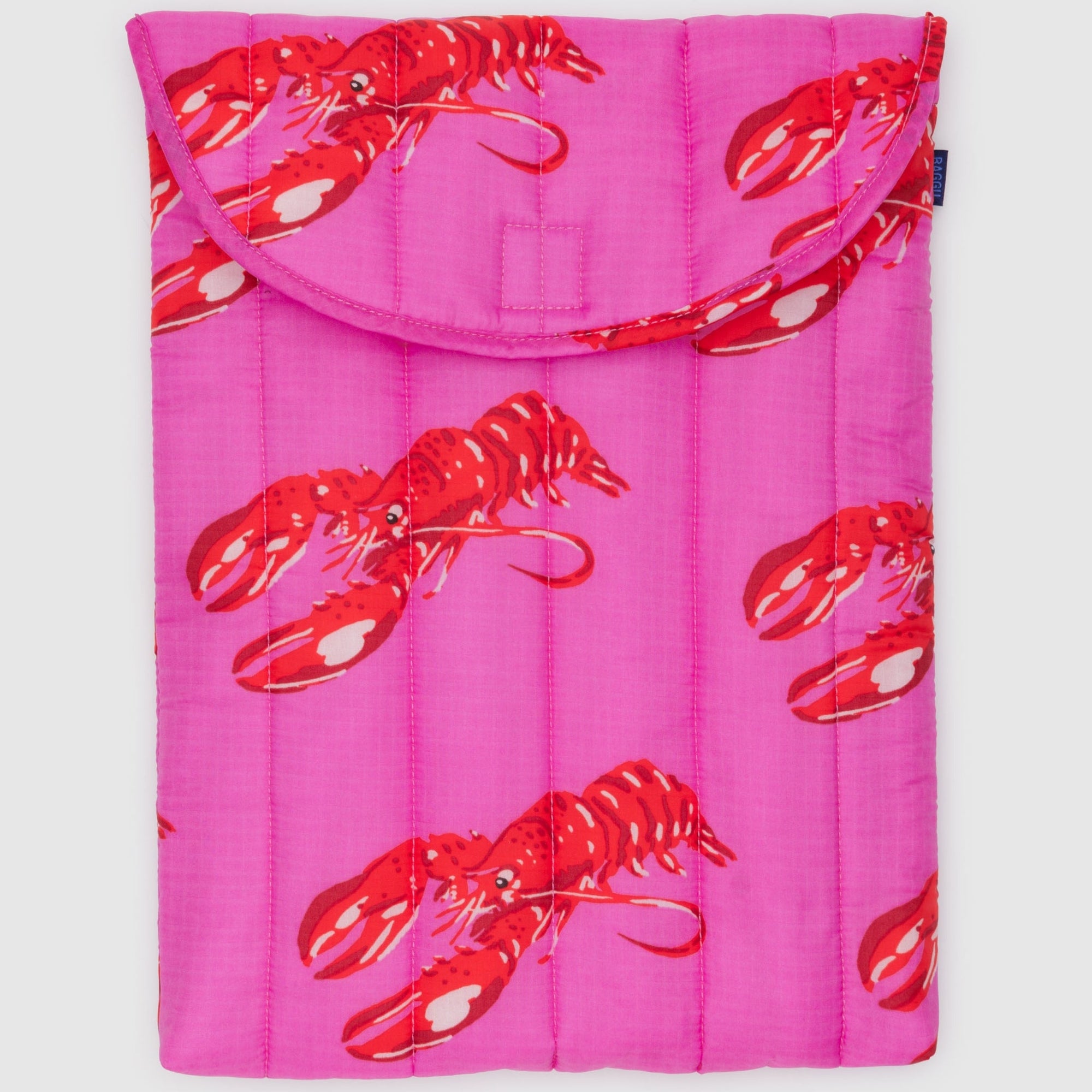 Baggu Puffy Laptop Sleeve 16" in Pink Lobster