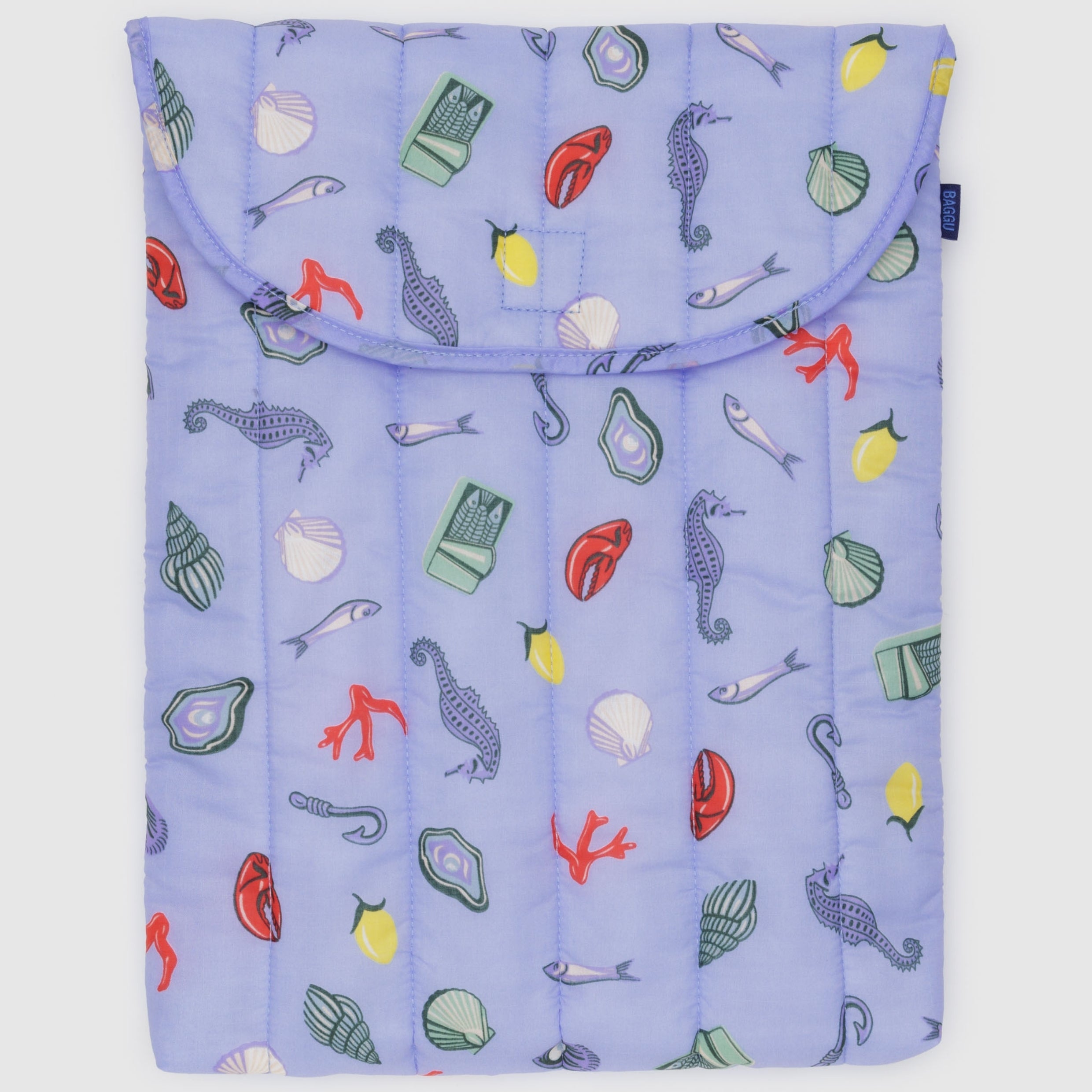 Baggu Puffy Laptop Sleeve 16" in Sea Charms