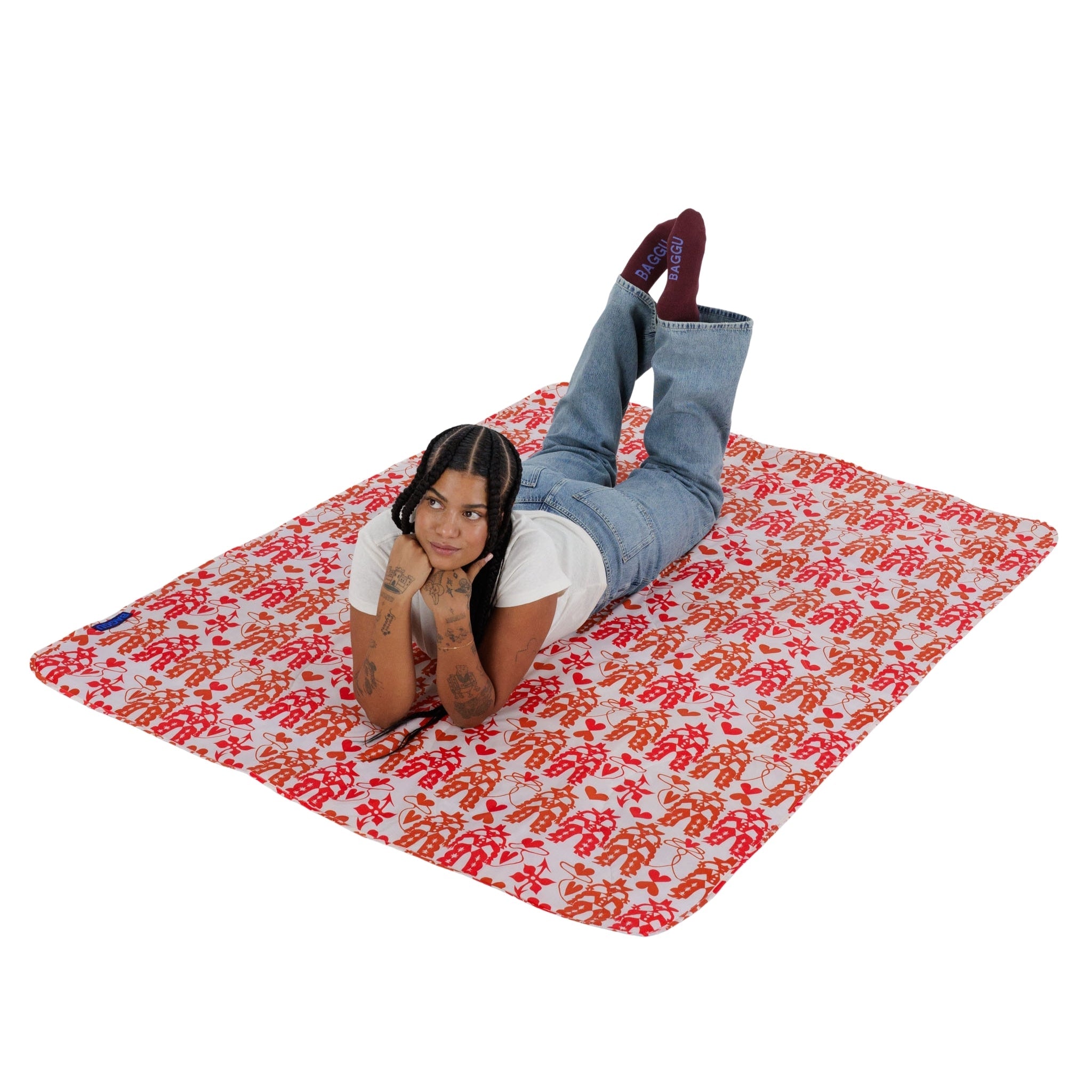 Baggu Puffy Picnic Blanket in Cowgirl