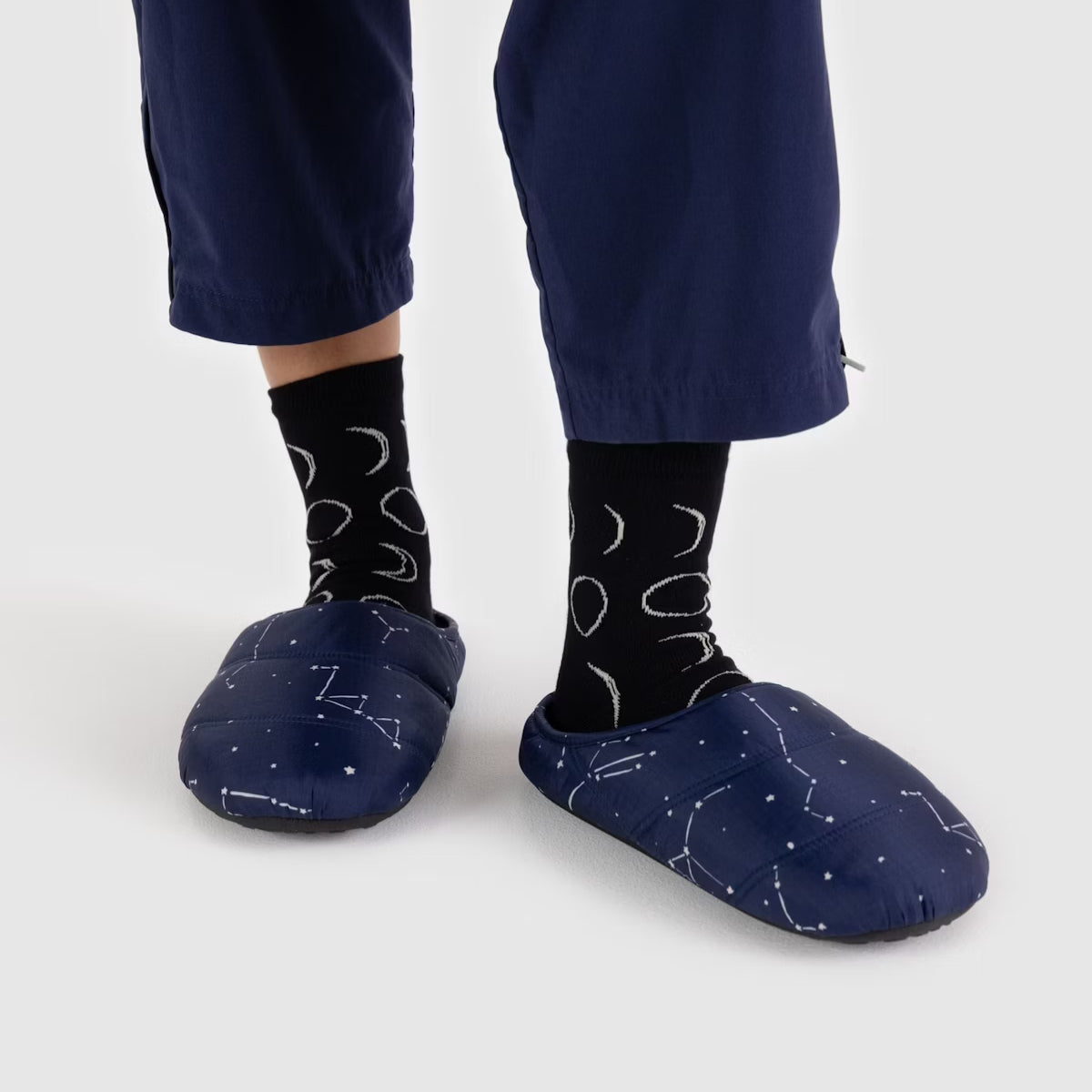 Baggu Puffy Slippers in Constellation Midnight