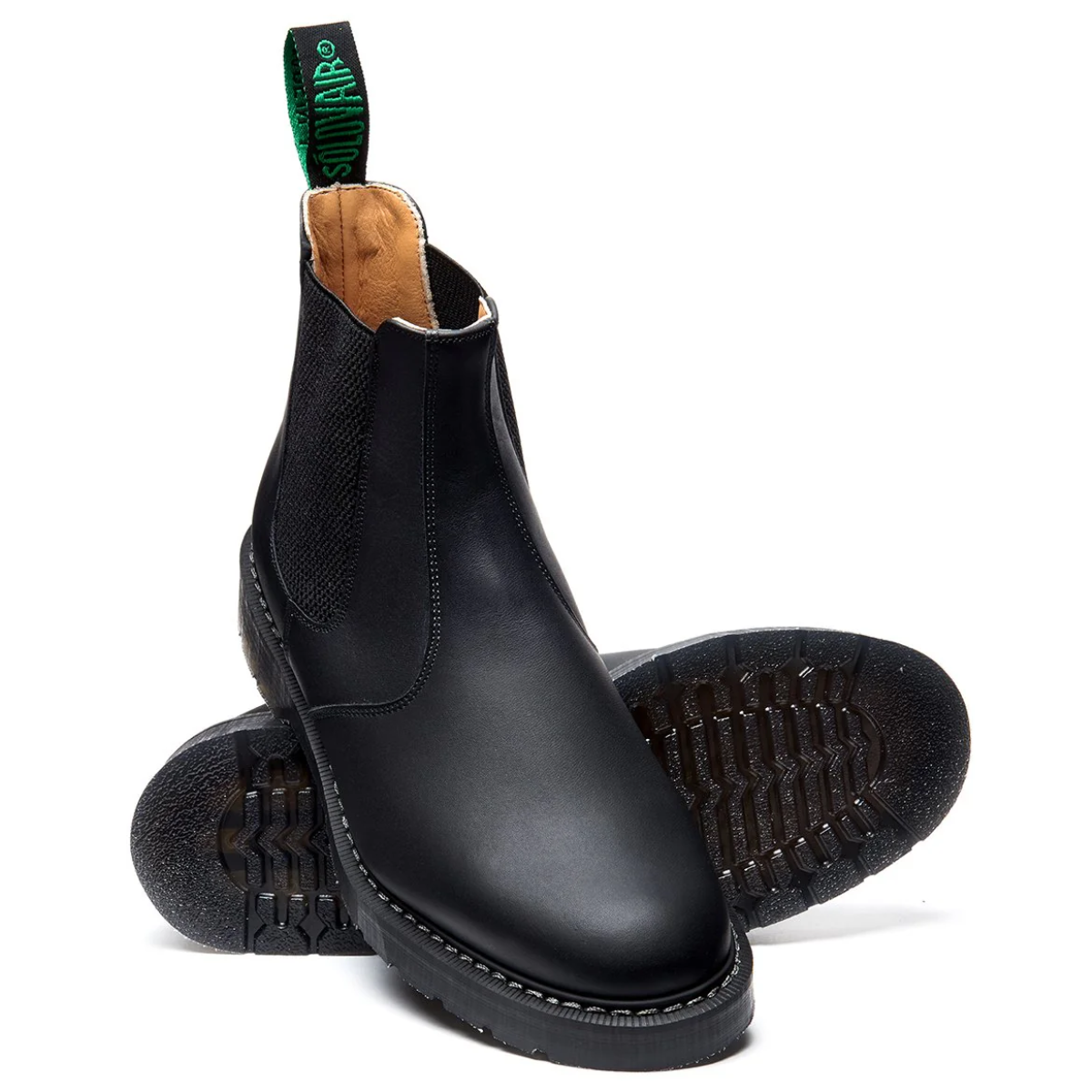 Solovair Dealer Boot in Black Greasy