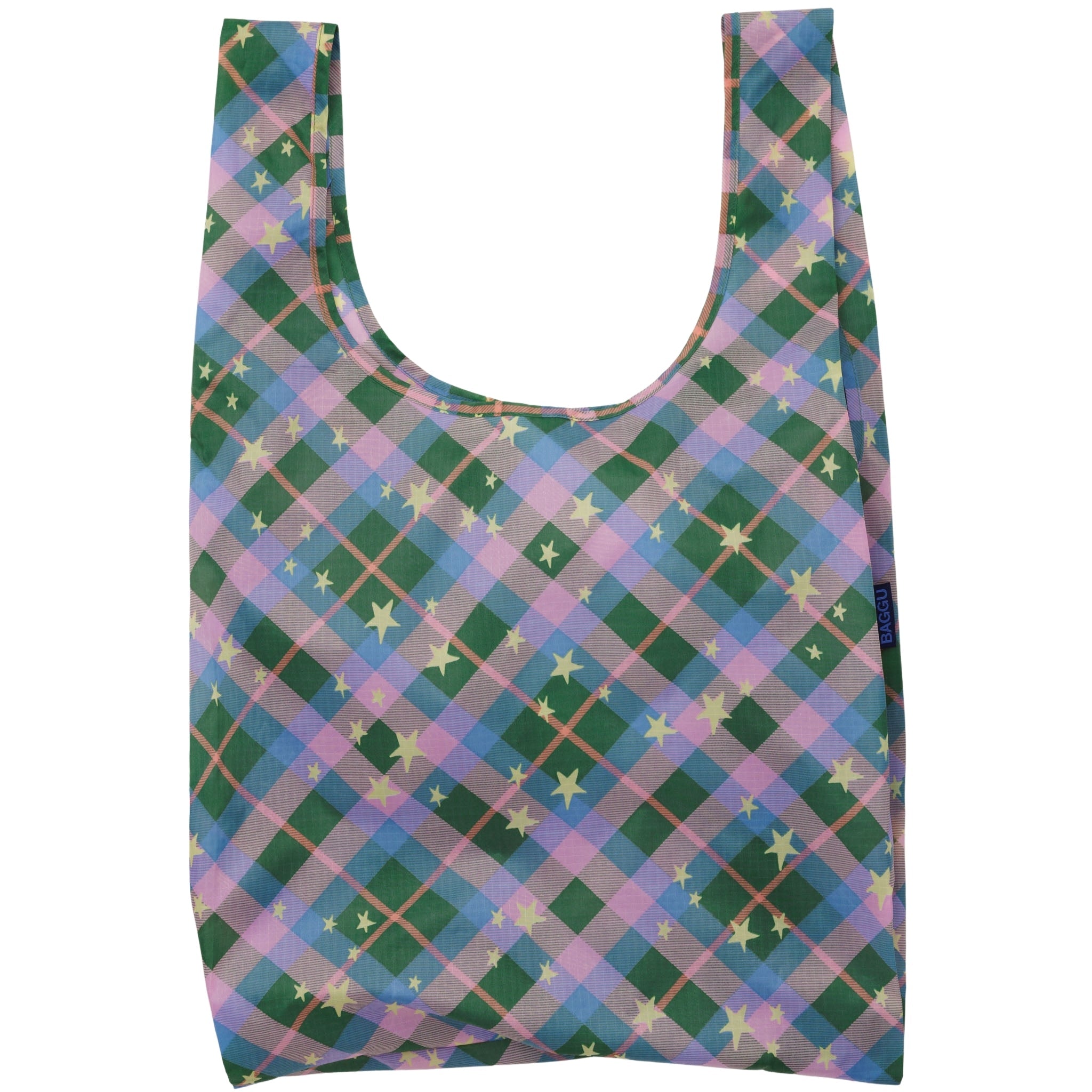 Baggu Standard Bag in Green Star Plaid