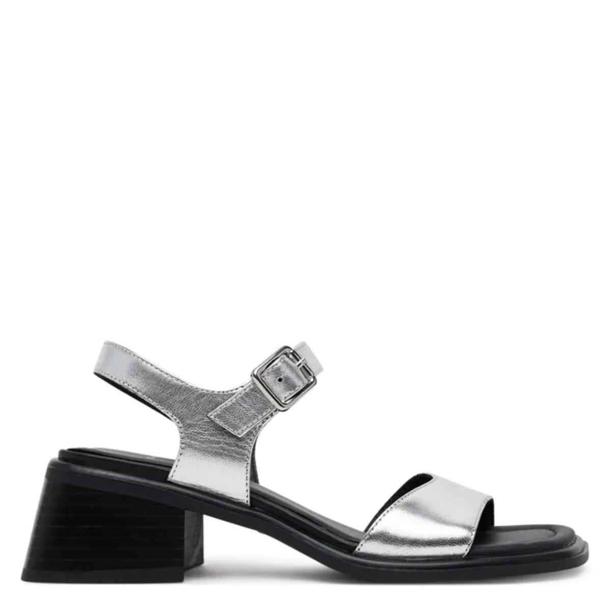 Vagabond Women's Ines Sandals in Silver Metallic Leather
