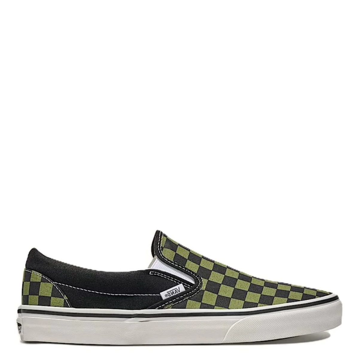 Vans Checkerboard Classic Slip-On in Black/Loden Green