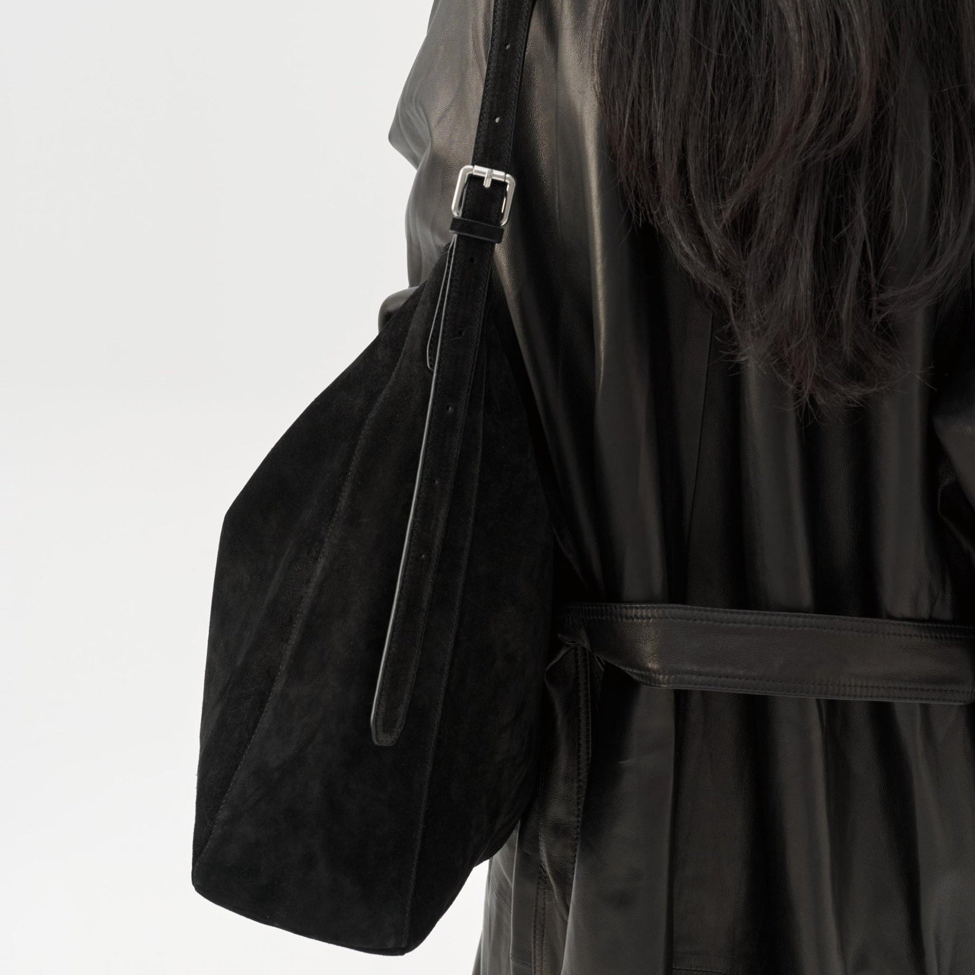 Vagabond Hilo Bag in Black Suede