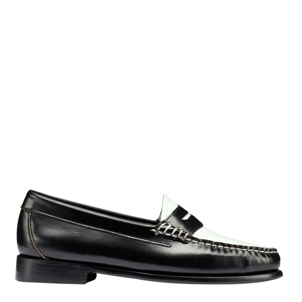 Bass Women's Whitney Weejuns Loafer in Black/White