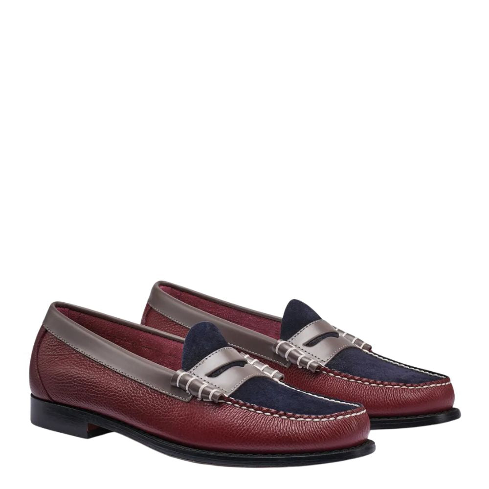 G.H. Bass Men&#39;s Larson Tri Color Weejuns Loafer in Wine Multi