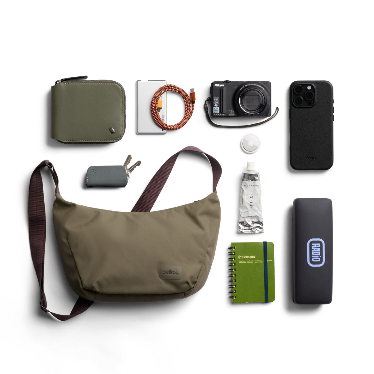 Bellroy Laneway Crescent Bag 2.5L in Seakelp