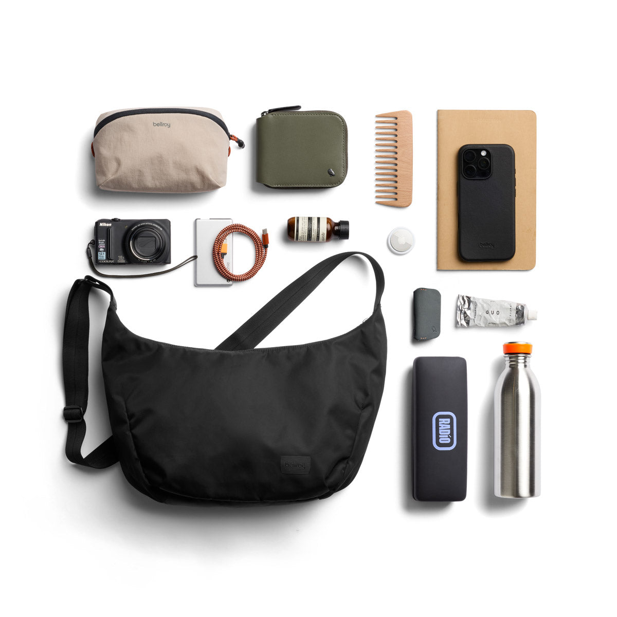 Bellroy Laneway Crescent Bag 7L in Ink