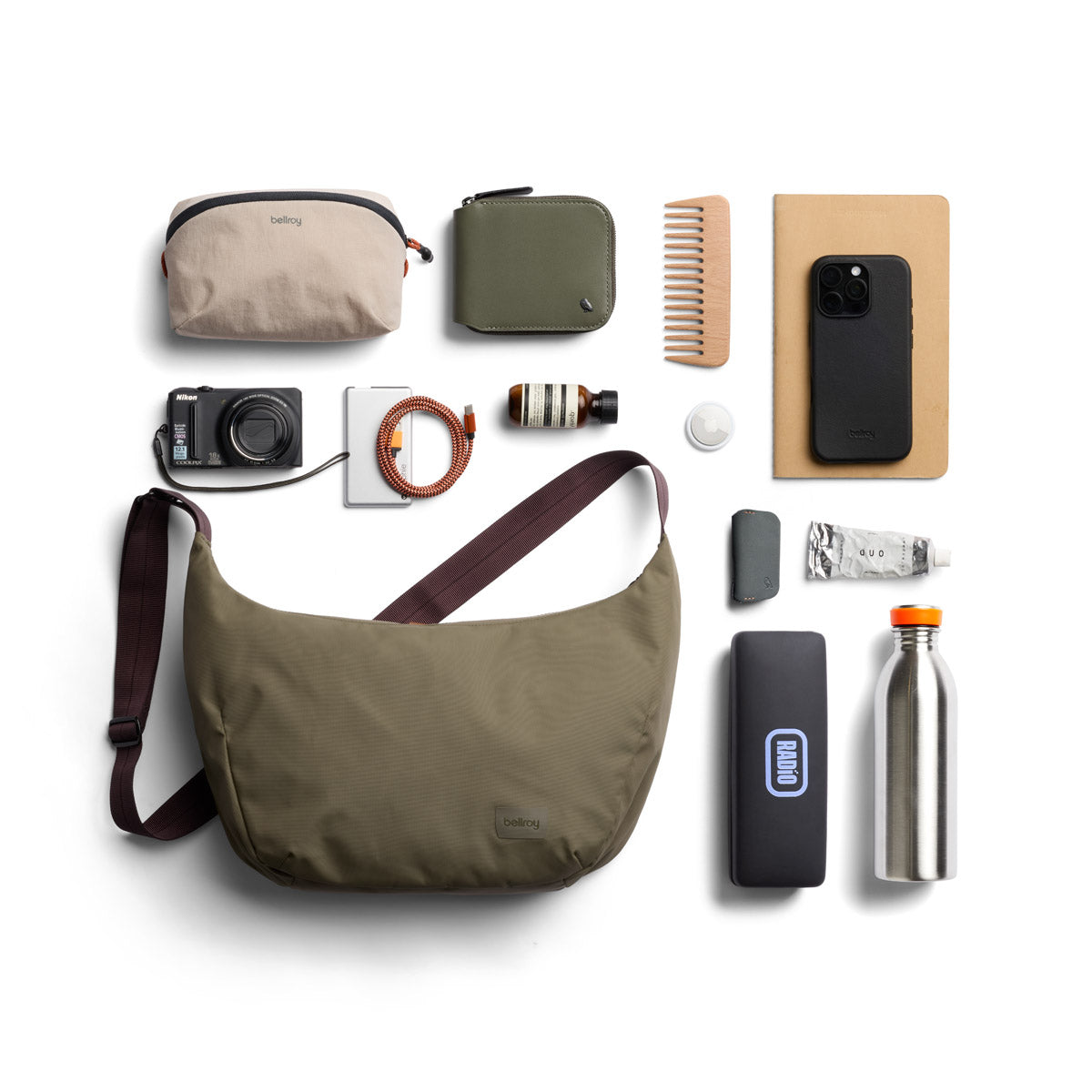 Bellroy Laneway Crescent Bag 7L in Seakelp