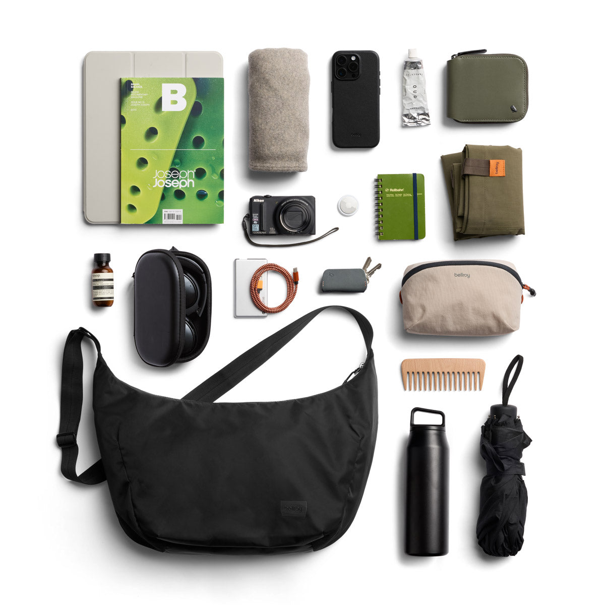 Bellroy Laneway Crescent Bag 12L in Ink