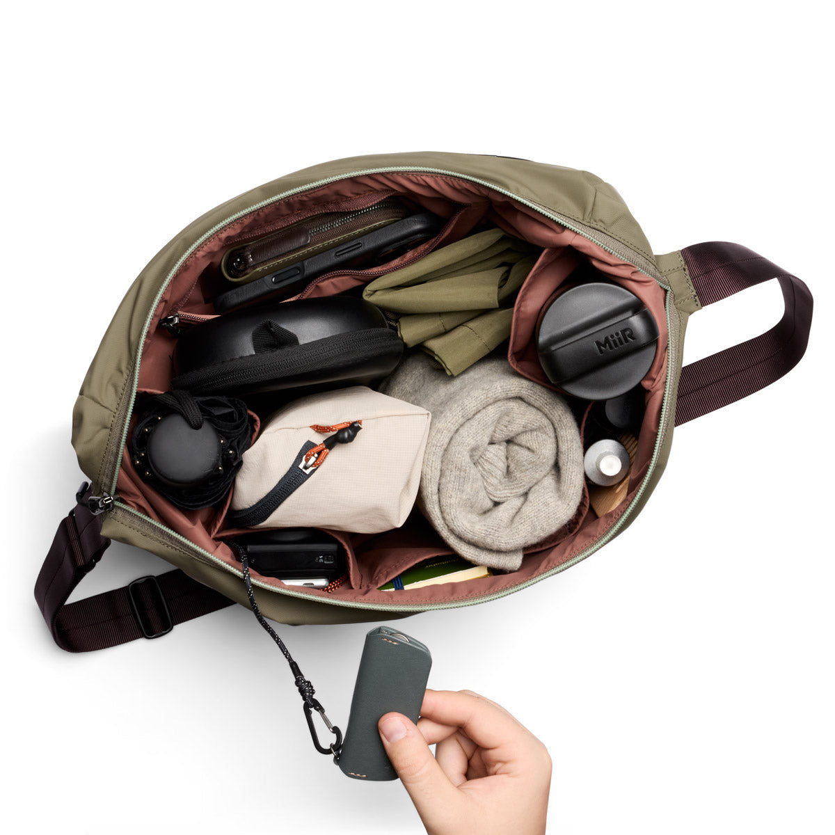 Bellroy Laneway Crescent Bag 12L in Seakelp