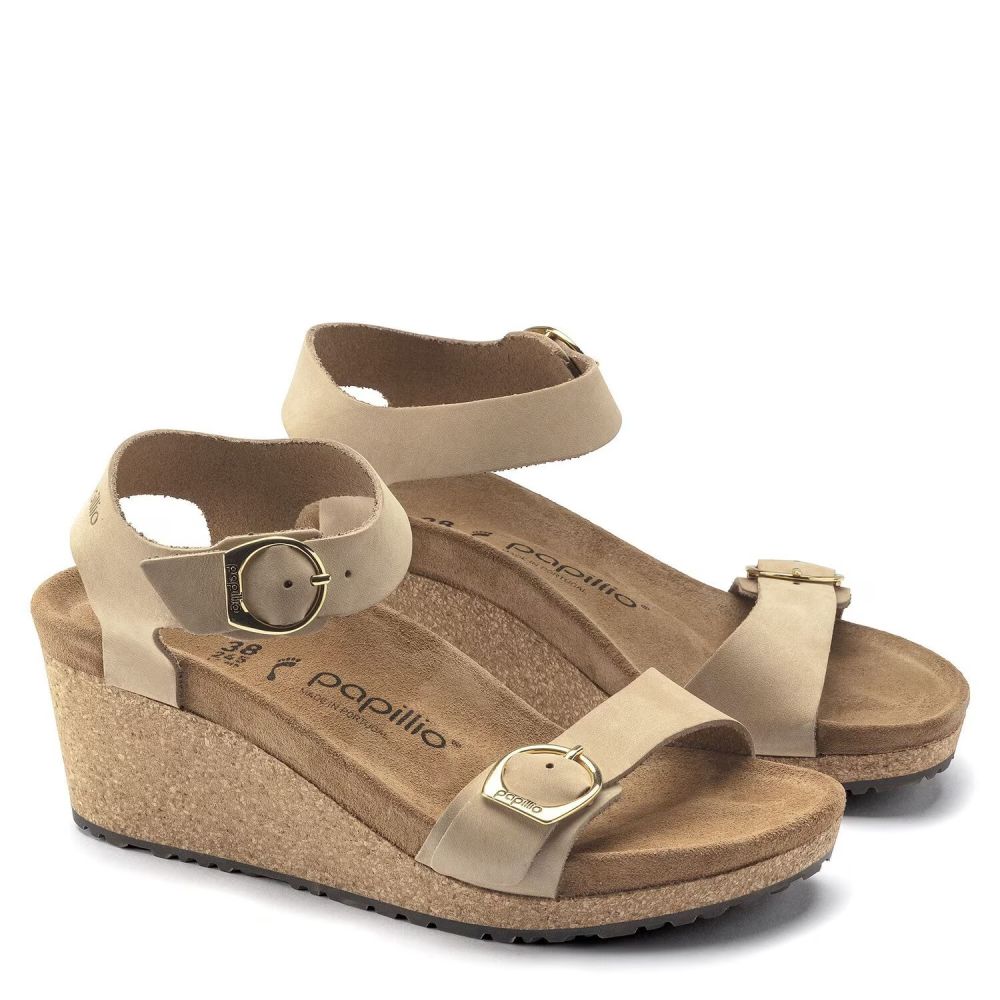 Birkenstock Women's Soley Nubuck Leather in Sandcastle