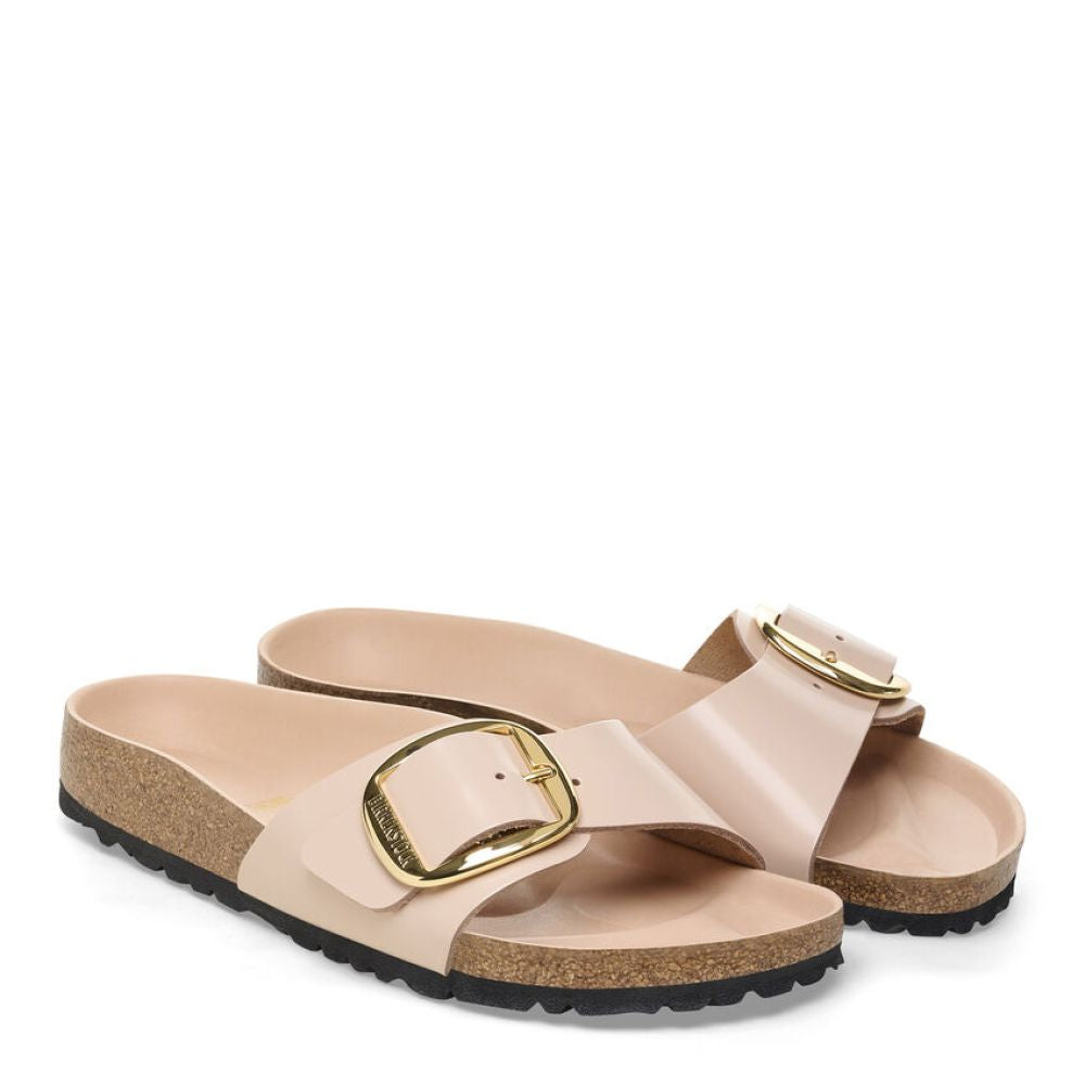 Birkenstock Women's Madrid Big Buckle Natural Leather Patent in