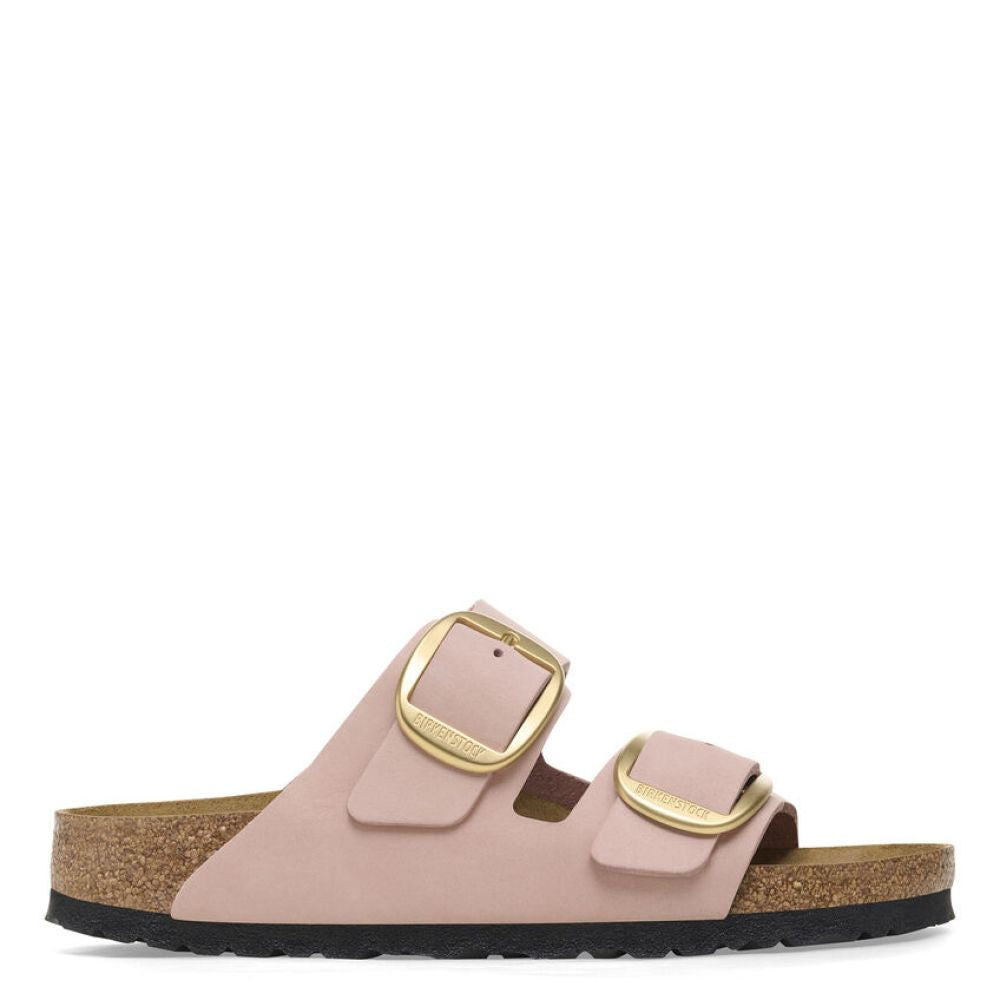 Birkenstock Women&#39;s Arizona Big Buckle Nubuck Leather in Soft Pink (Narrow WIdth)