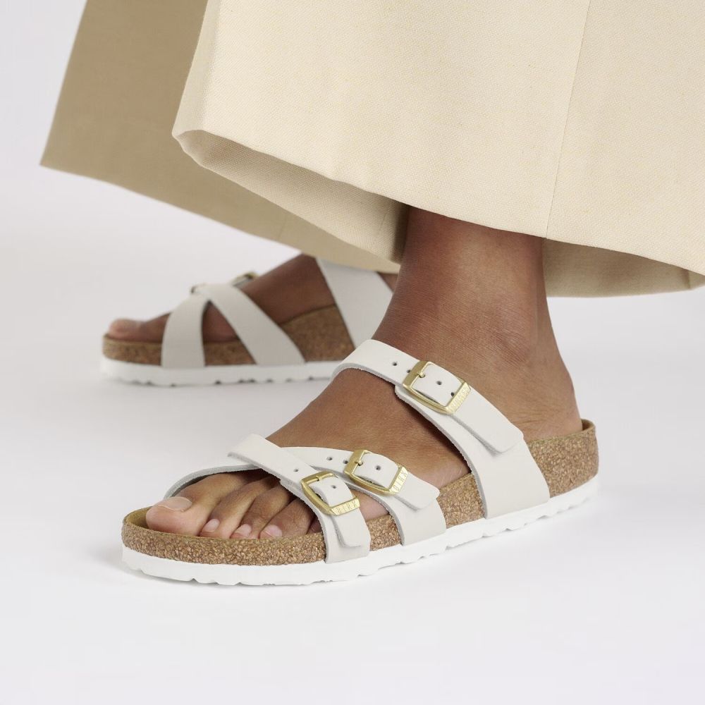 Birkenstock Women's Franca Nubuck Leather in Antique White