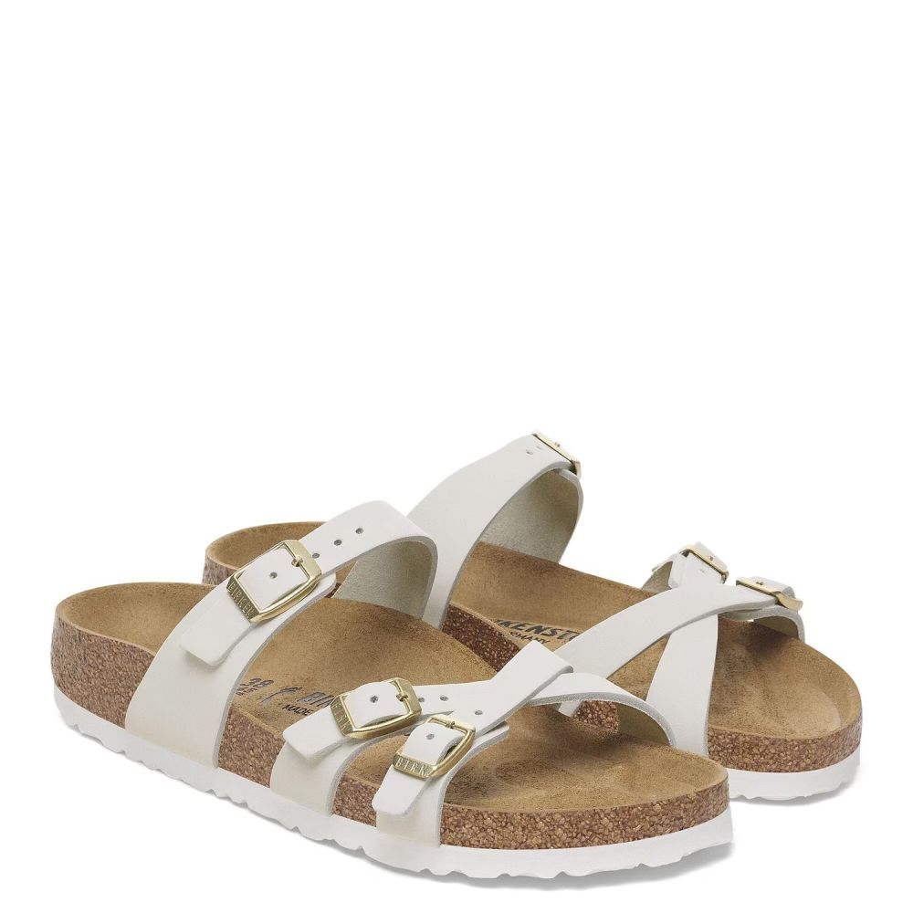 Birkenstock Women's Franca Nubuck Leather in Antique White