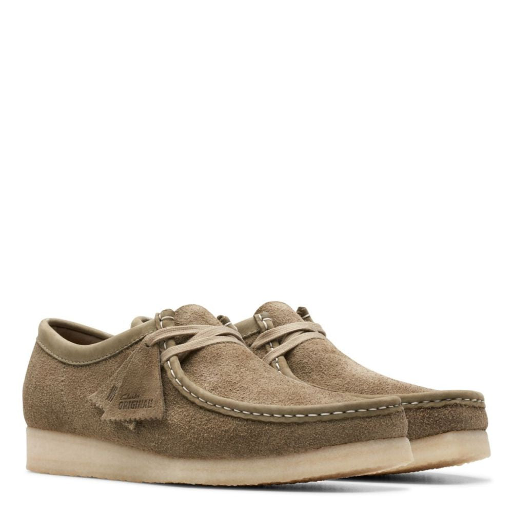 Clarks Men&#39;s Wallabee in Pale Khaki Suede