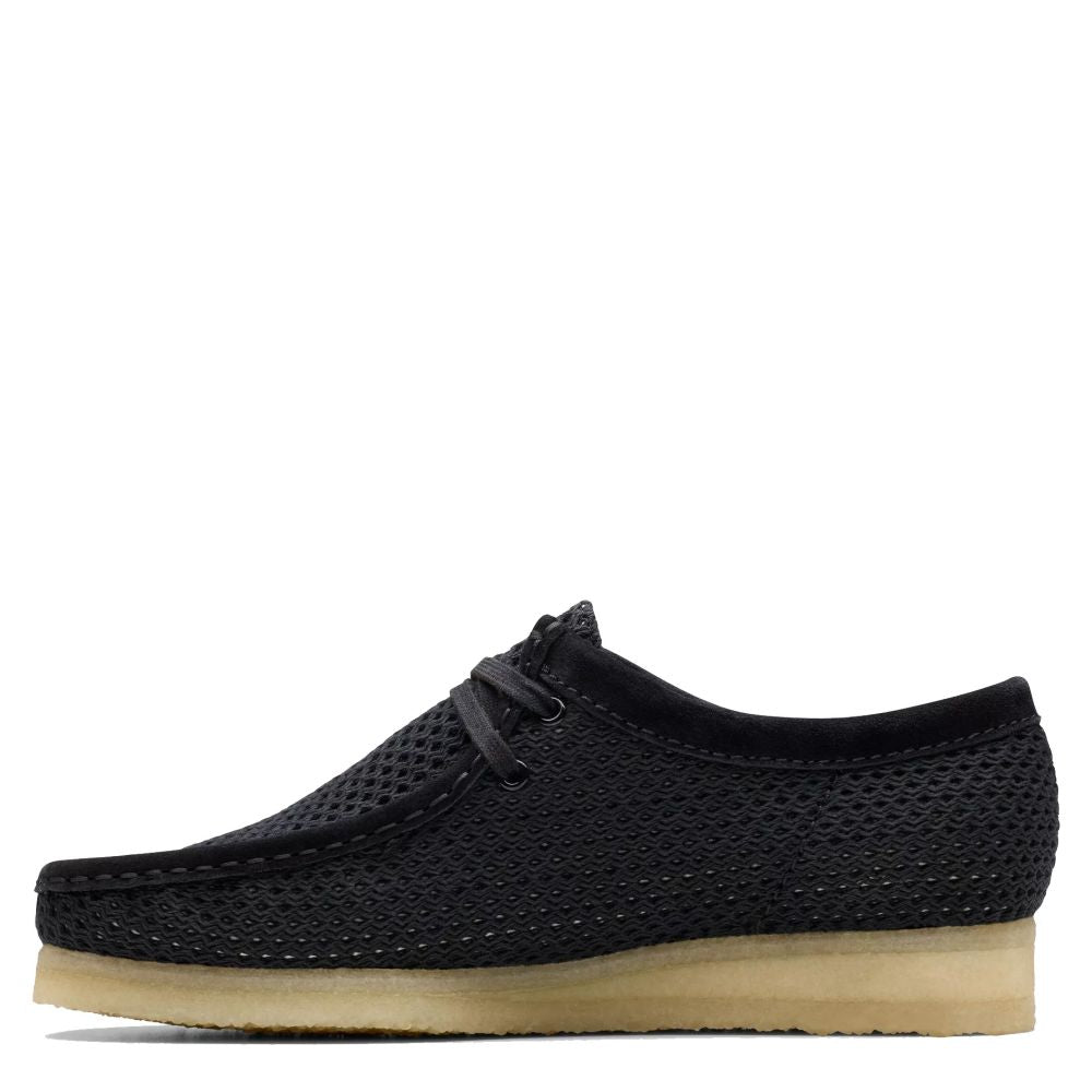 Clarks Men&#39;s Wallabee in Black Mesh