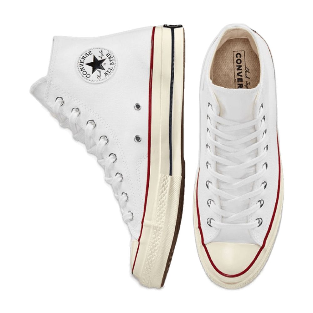 Converse Chuck 70 High in White/Garnet/Egret