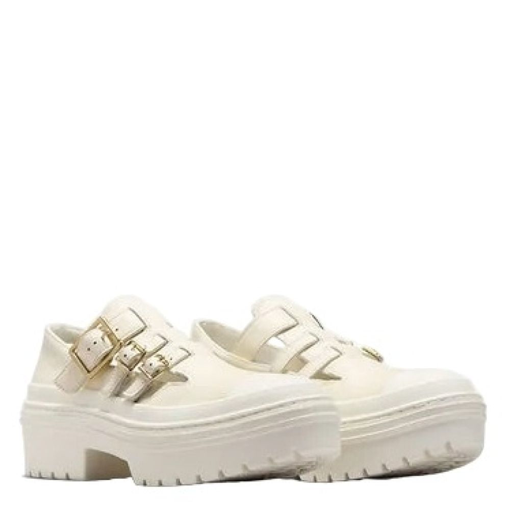 Converse Women's Chuck Taylor All Star Lugged Heel Mary Jane Platform in Egret/Egret/Gold