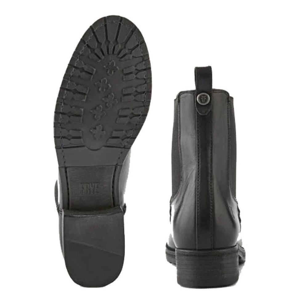 Frye Women's Melissa Double Sole Chelsea in Black/Waxy Burnished Leather