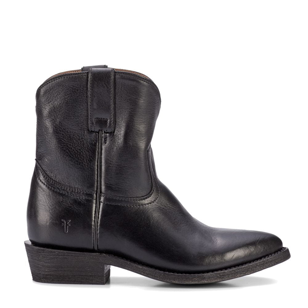 Frye Women's Billy Short in Black/Soft Tumbled Leather