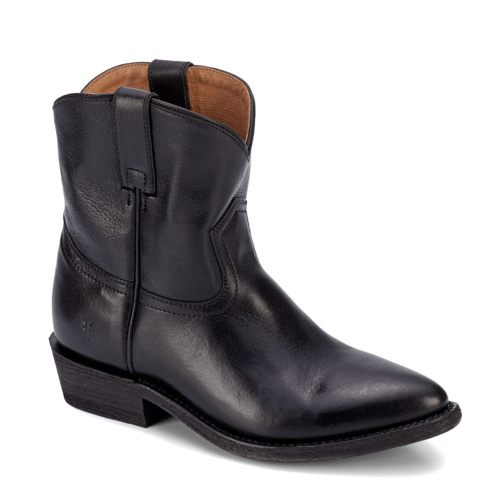 Frye Women's Billy Short in Black/Soft Tumbled Leather