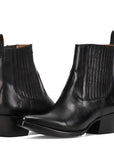 Frye Women's Sacha Chelsea in Black/Polished Soft Full Grain