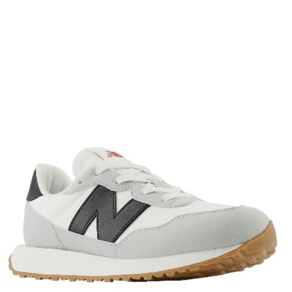 New Balance Youth in 237 in White with Black