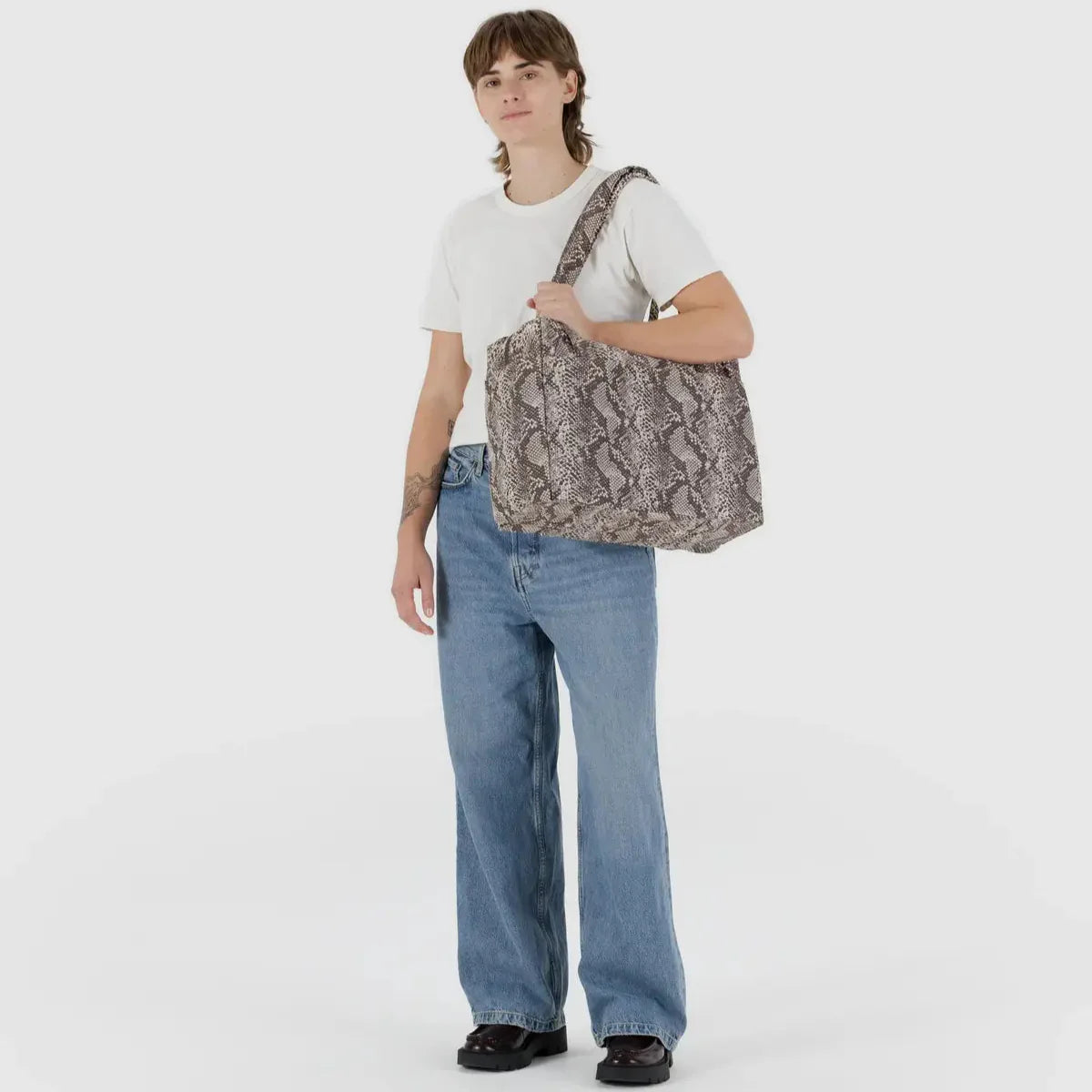 Baggu Small Cloud Carry-On in Snakeskin