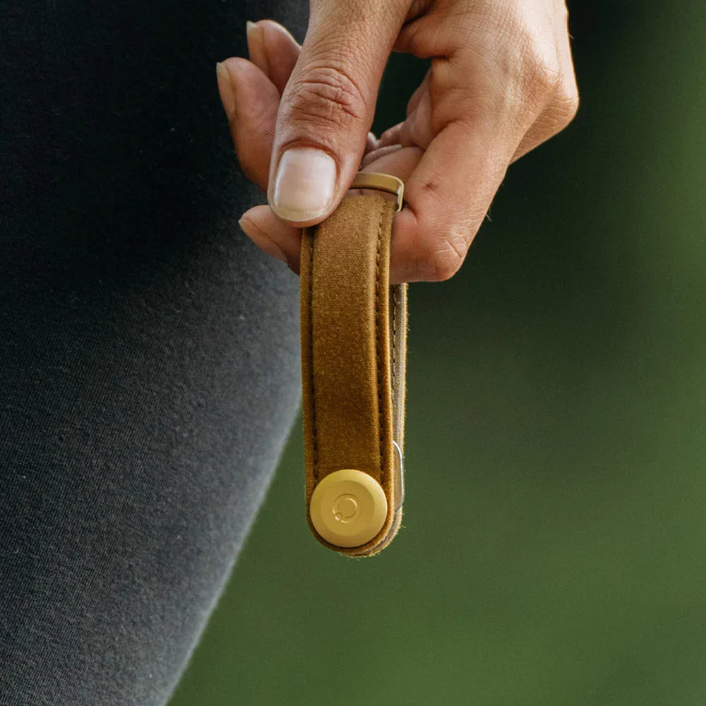 Orbitkey Key Organiser Waxed Canvas in Golden Sand